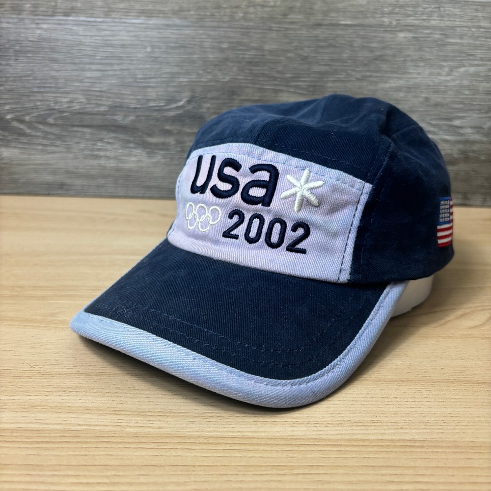 VINTAGE Olympics Hat Cap Strap Back Panel Roots Athletic‎ 2002 Made in Canada